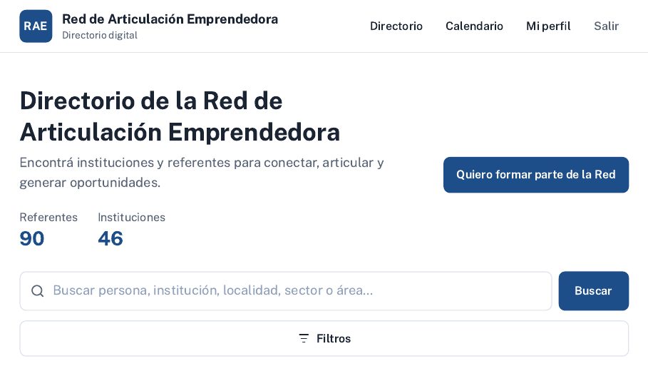 Inicio del directorio de la RAE