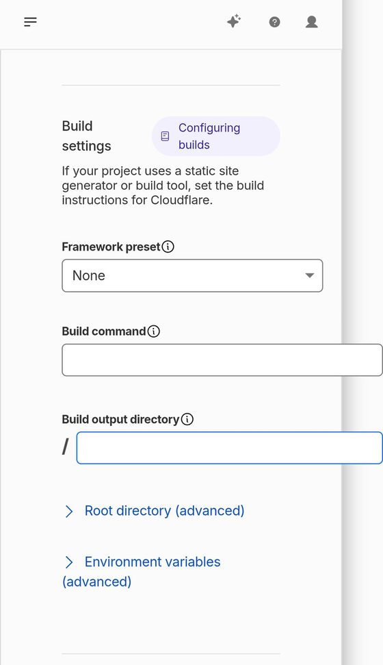 Configuración de la publicación